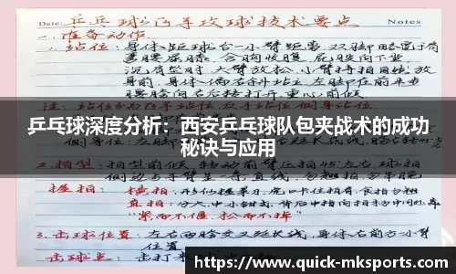 乒乓球深度分析:西安乒乓球队包夹战术的成功秘诀与应用